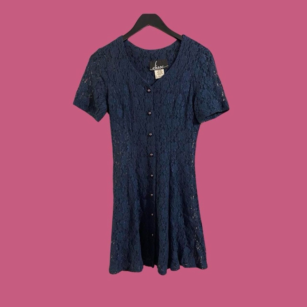 Vintage full lace mini dress